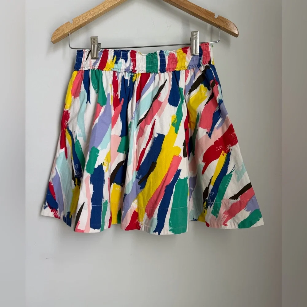 Kate Spade Skirt The Rules XL Multicolor Brushstroke A-Line Skirt Elastic Waist - Picture 5 of 10